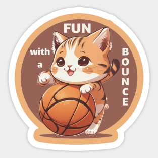 kitty basketball Sticker